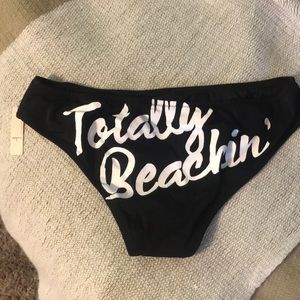 NWT Victoria Secret black bikini bottom